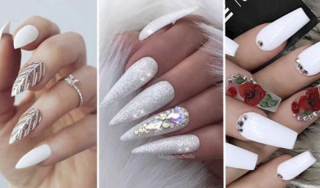 20+ Hermosas Diseños de Uñas en Blanco que te Encantarán