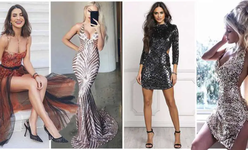 23 Outfits con Vestidos con Brillo que te darán Presencia y Glamour