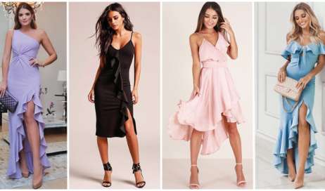 Vestidos con Olanes para lucir Elegante y Sofisticada (2019)
